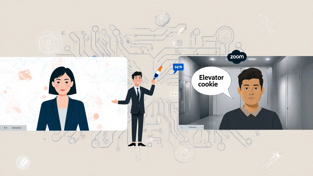 Split-screen of British and American English speakers with an Indian professional switching between accents.