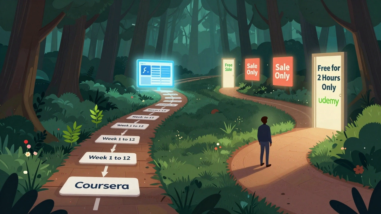 Two digital paths diverging: structured learning vs fleeting free offers